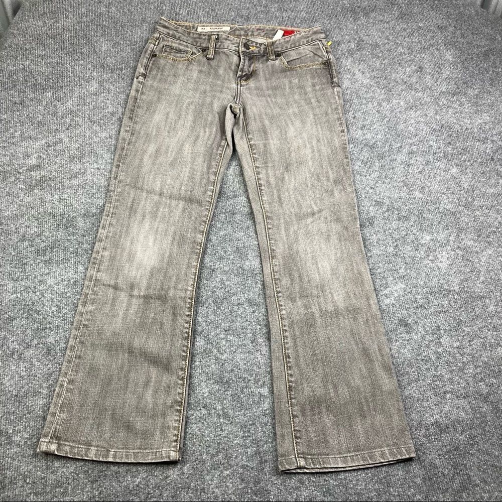 X2 Slim W10 Low Rise Boot Cut Gray Jeans Size 2